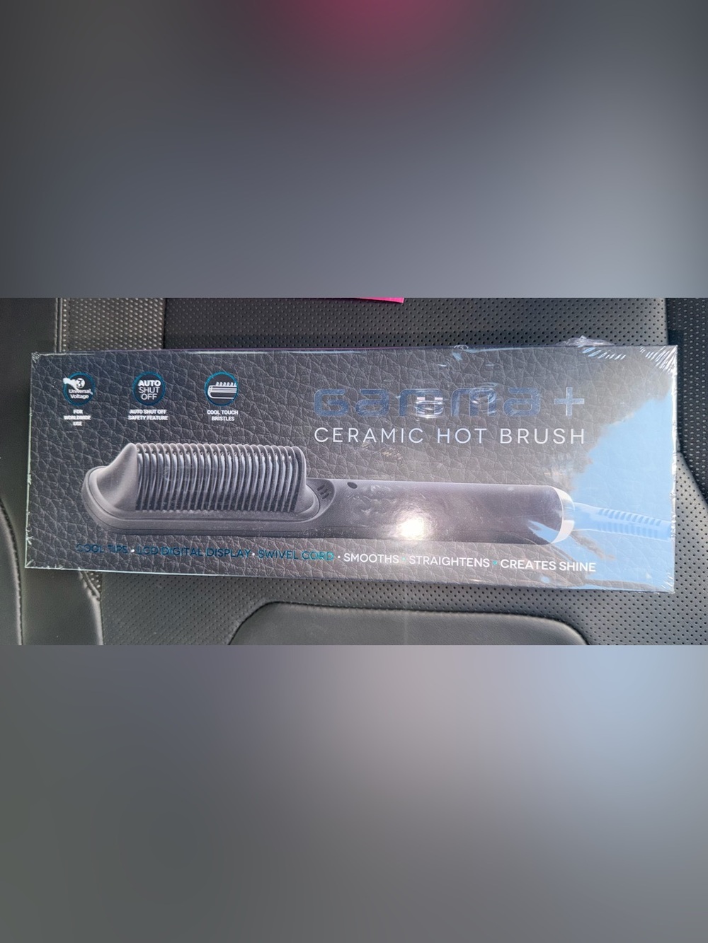 Gamma+ Ceramic Hot Brush - cool heat technology- Black- new